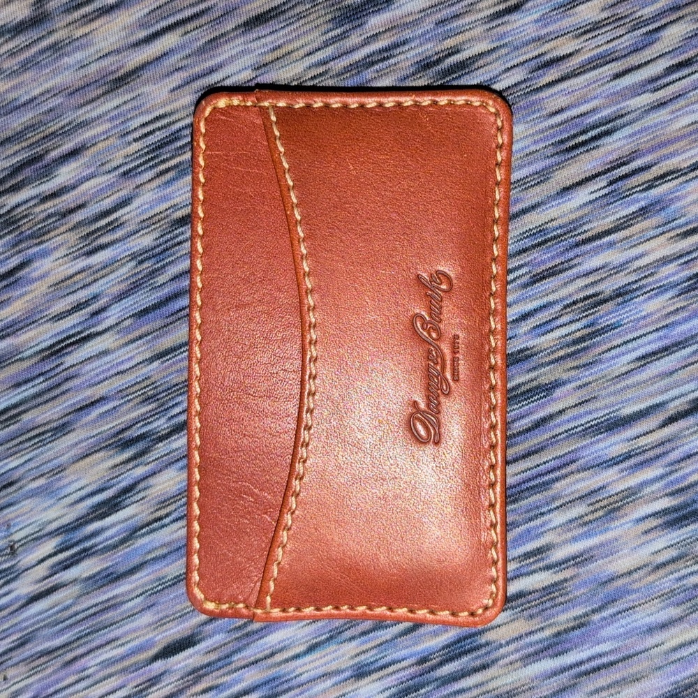 Dooney & Bourke Brown Leather Card Holder